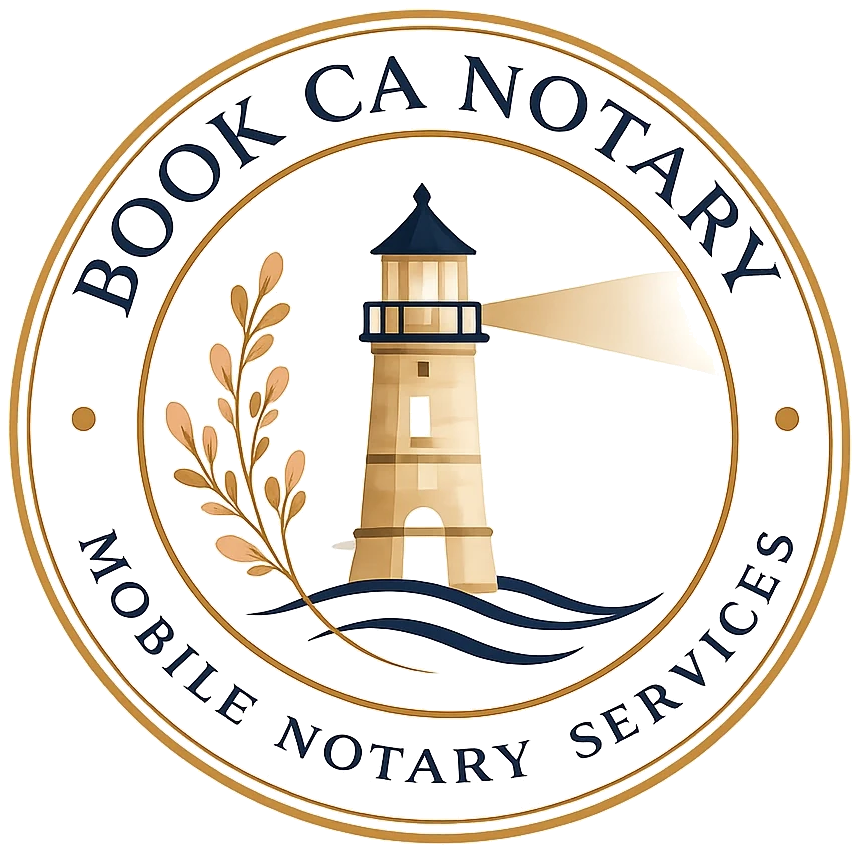 Book CA Notary - Trusted when it matters most.