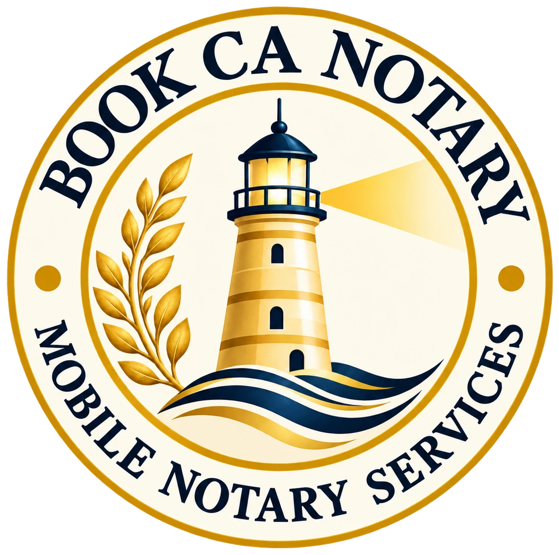 Book CA Notary - Trusted when it matters most.